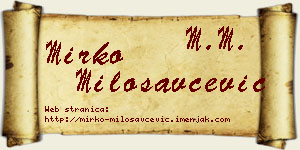 Mirko Milosavčević vizit kartica